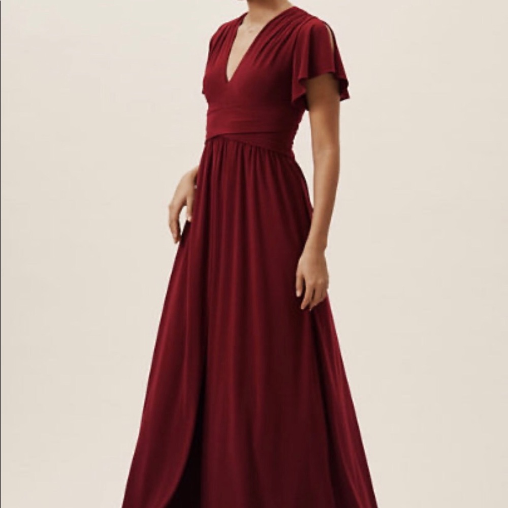 Maroon Bridesmaid dress